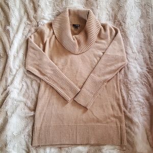 Camel ANA long wool cowl neck sweater Large